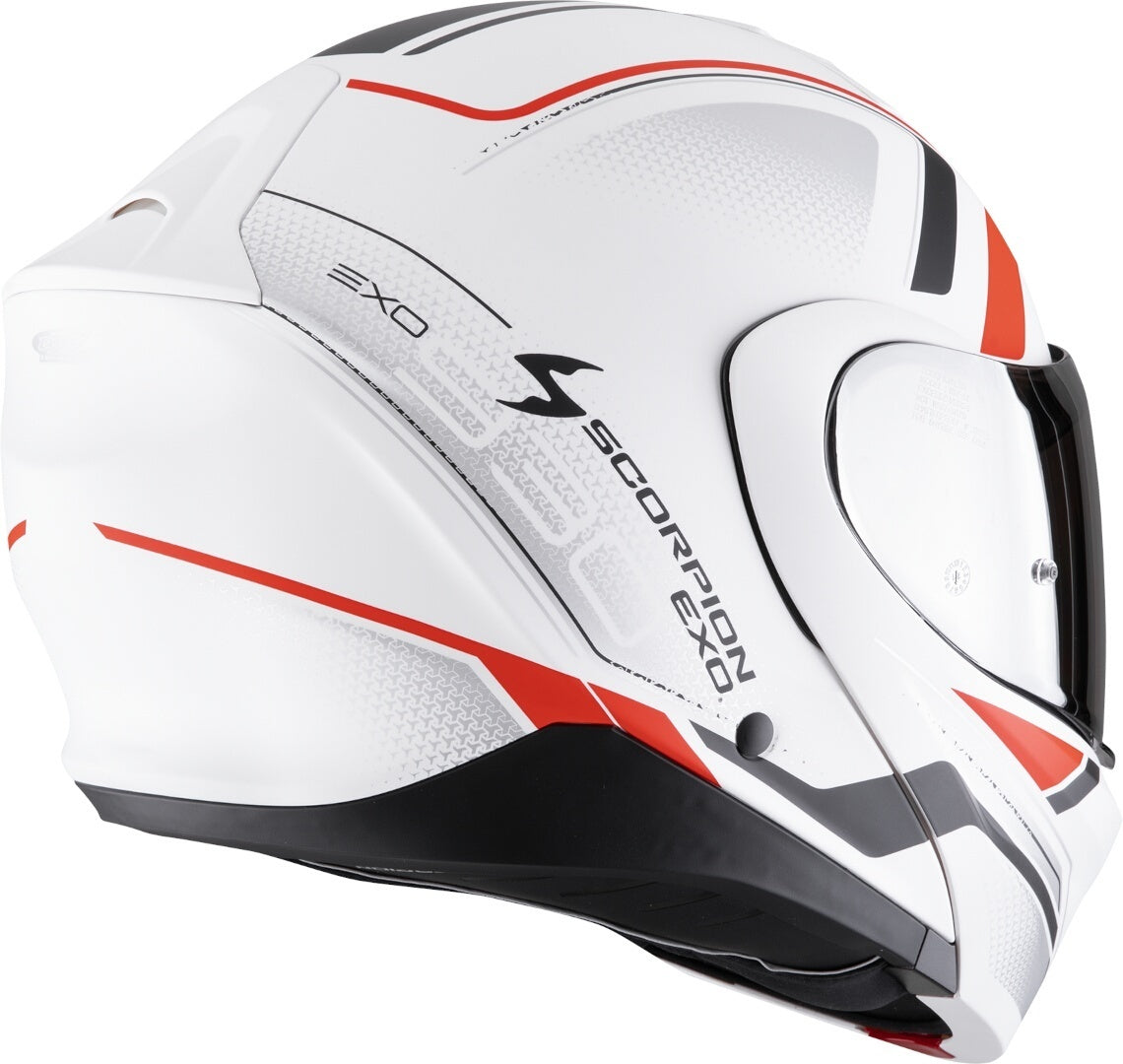 SCORPION EXO-930 EVO ARDENS CASCO MODULAR NEGRO MATE NEGRO ROJO