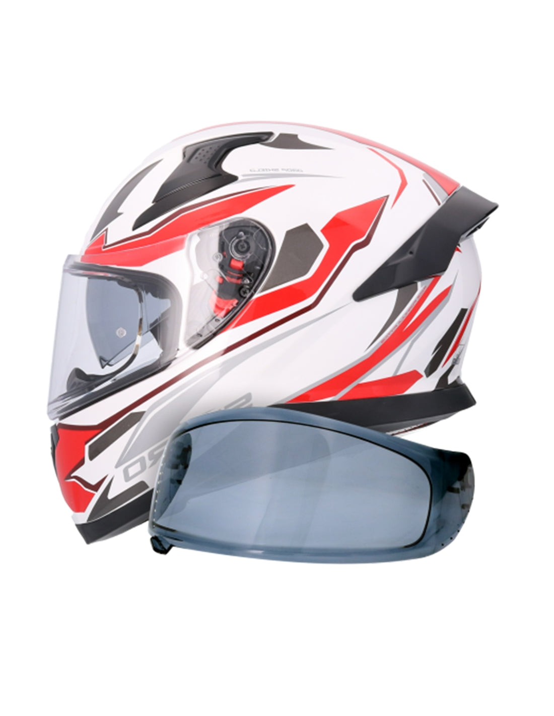 SHIRO CASCO KATANA SHARP BLANCOROJO - SECURTEX MOTOR S.L (t/a MaximoMoto)