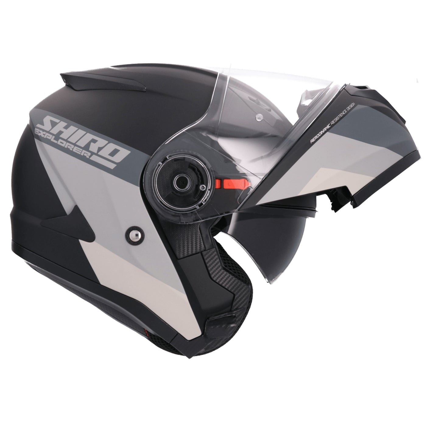 SHIRO CASCO EXPLORER MAVERICK TITANIUM MATE - SECURTEX MOTOR S.L (t/a MaximoMoto)