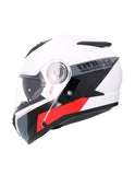 SHIRO CASCO EXPLORER MAVERICK BLANCO PERLA ROJO - SECURTEX MOTOR S.L (t/a MaximoMoto)