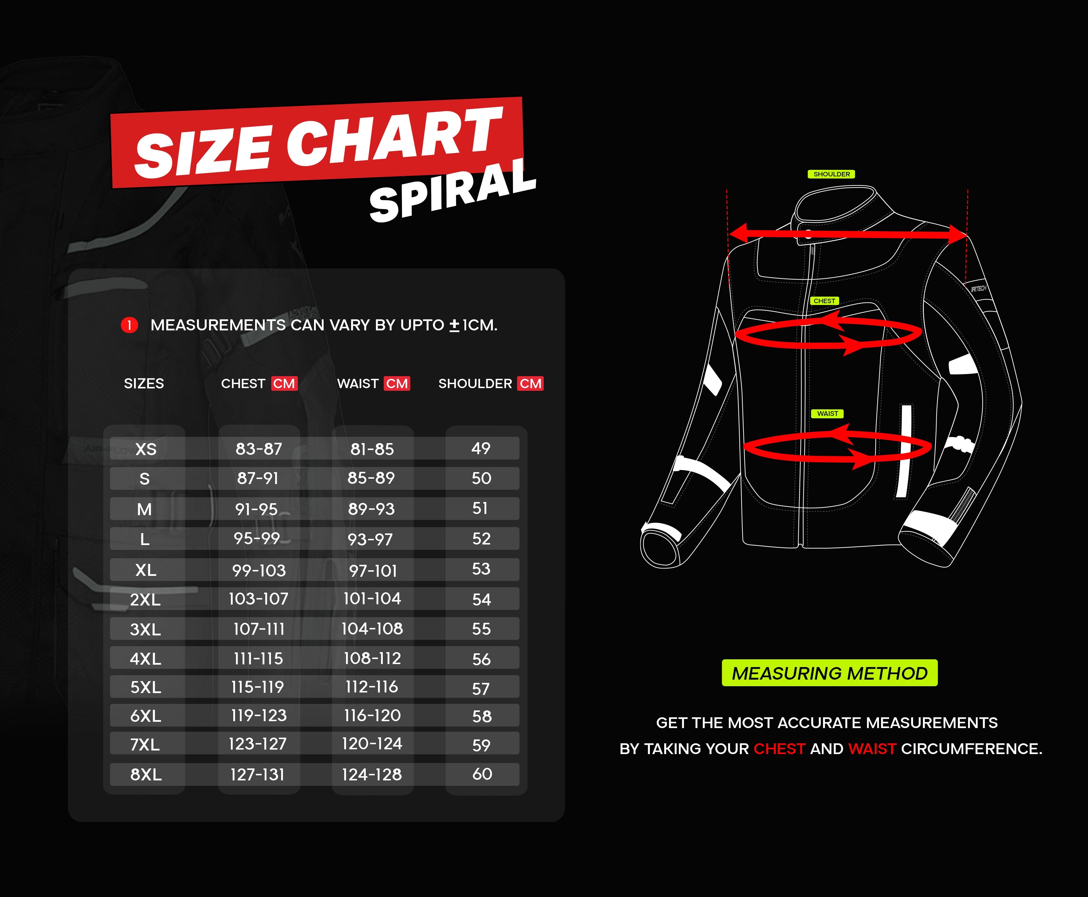 Chaqueta Textil Spiral Mesh Amarillo F./Negro/Rojo - SECURTEX MOTOR S.L (t/a MaximoMoto)