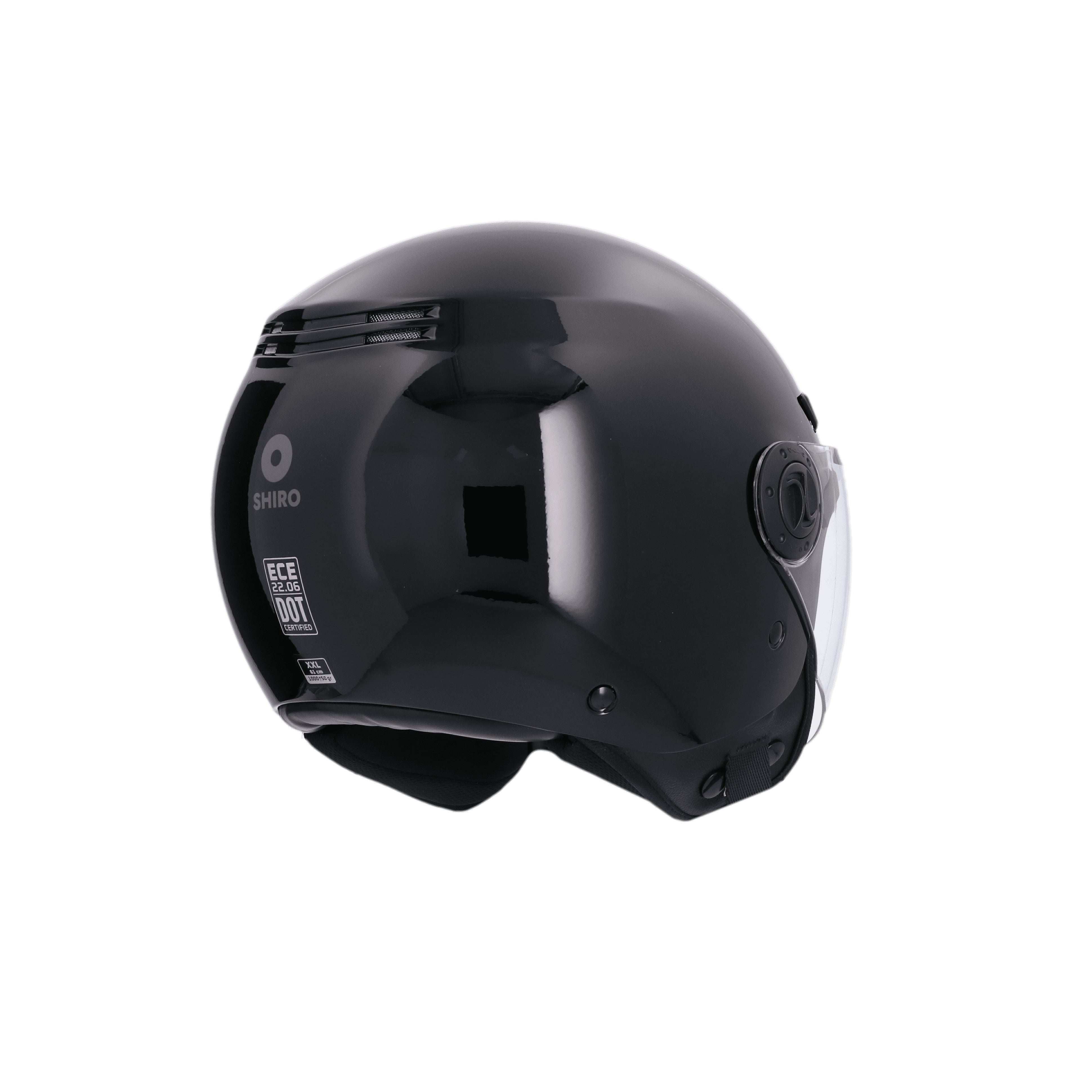 SHIRO CASCO SH-62 KIOTO MONOCOLOR NEGRO - SECURTEX MOTOR S.L (t/a MaximoMoto)
