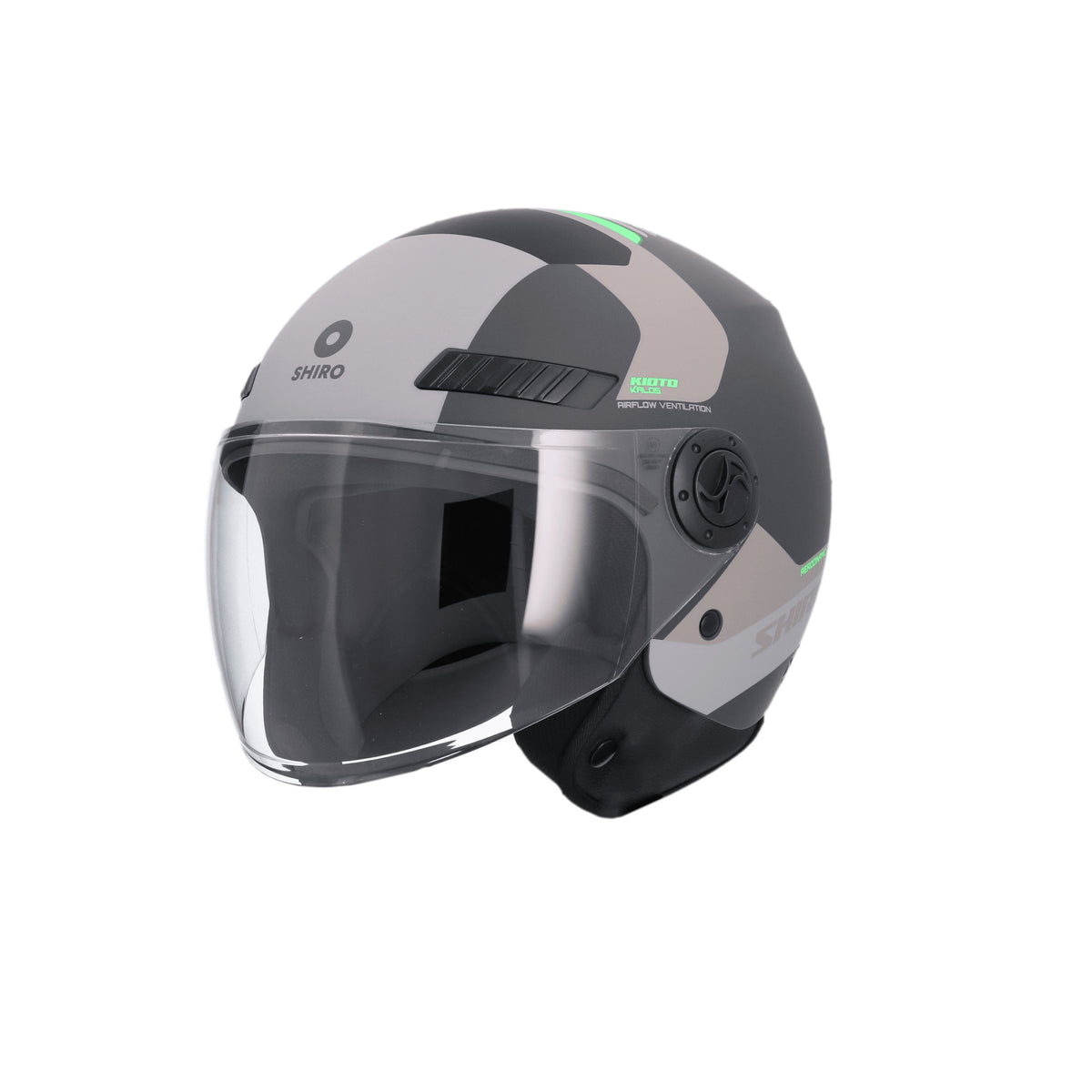 SHIRO CASCO KIOTO KALOS GRIS MATE - SECURTEX MOTOR S.L (t/a MaximoMoto)