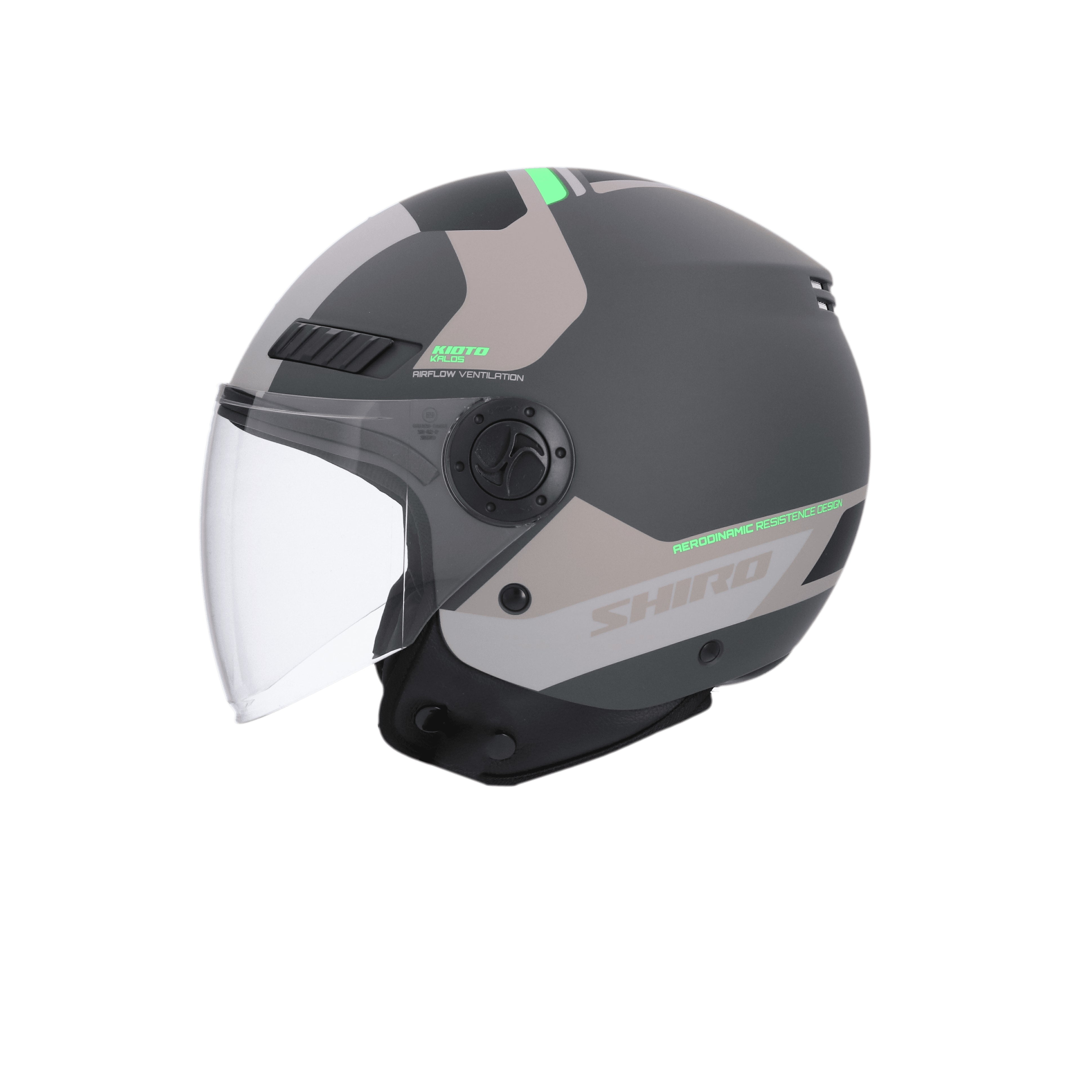 SHIRO CASCO KIOTO KALOS GRIS MATE