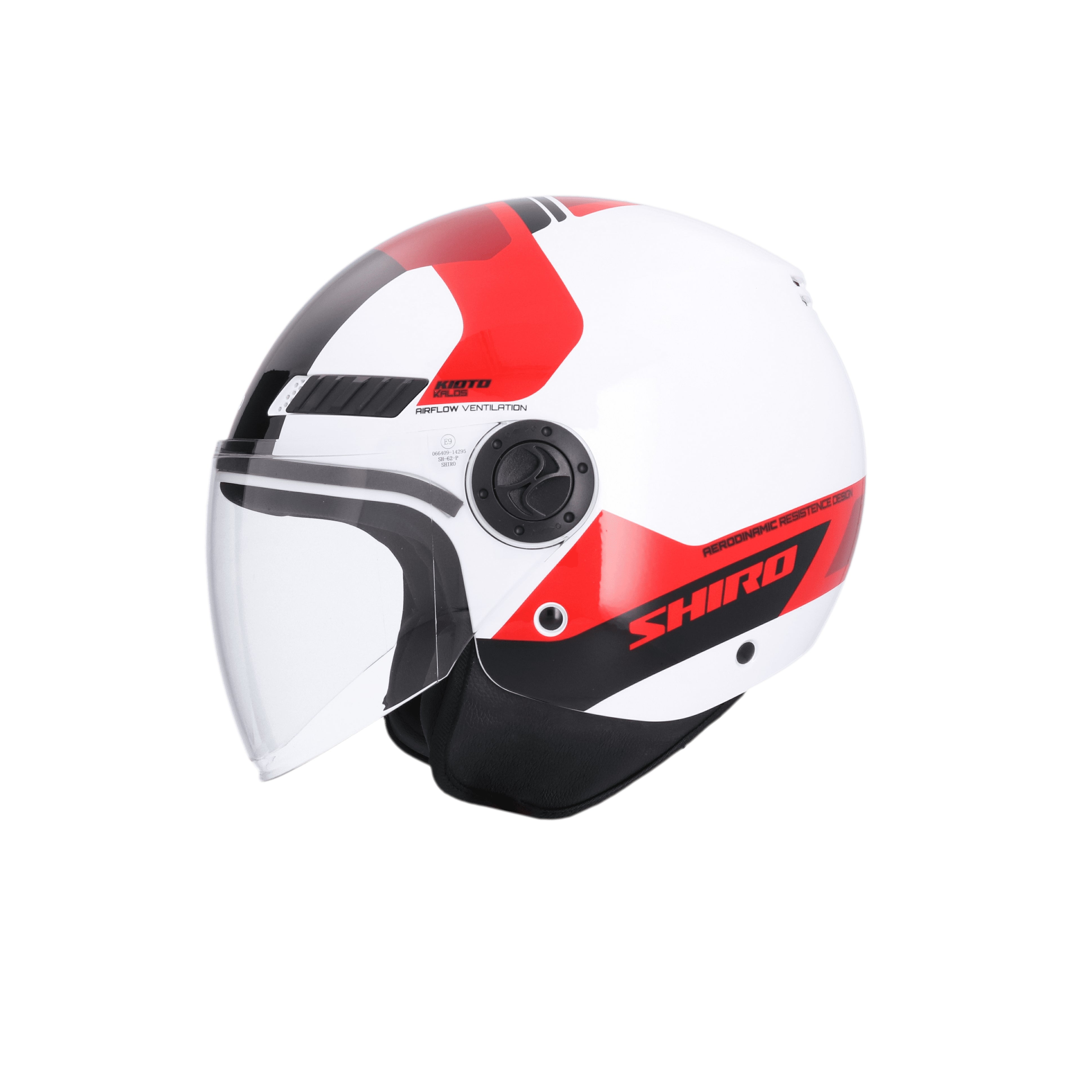 SHIRO CASCO KIOTO KALOS BLANCOROJO