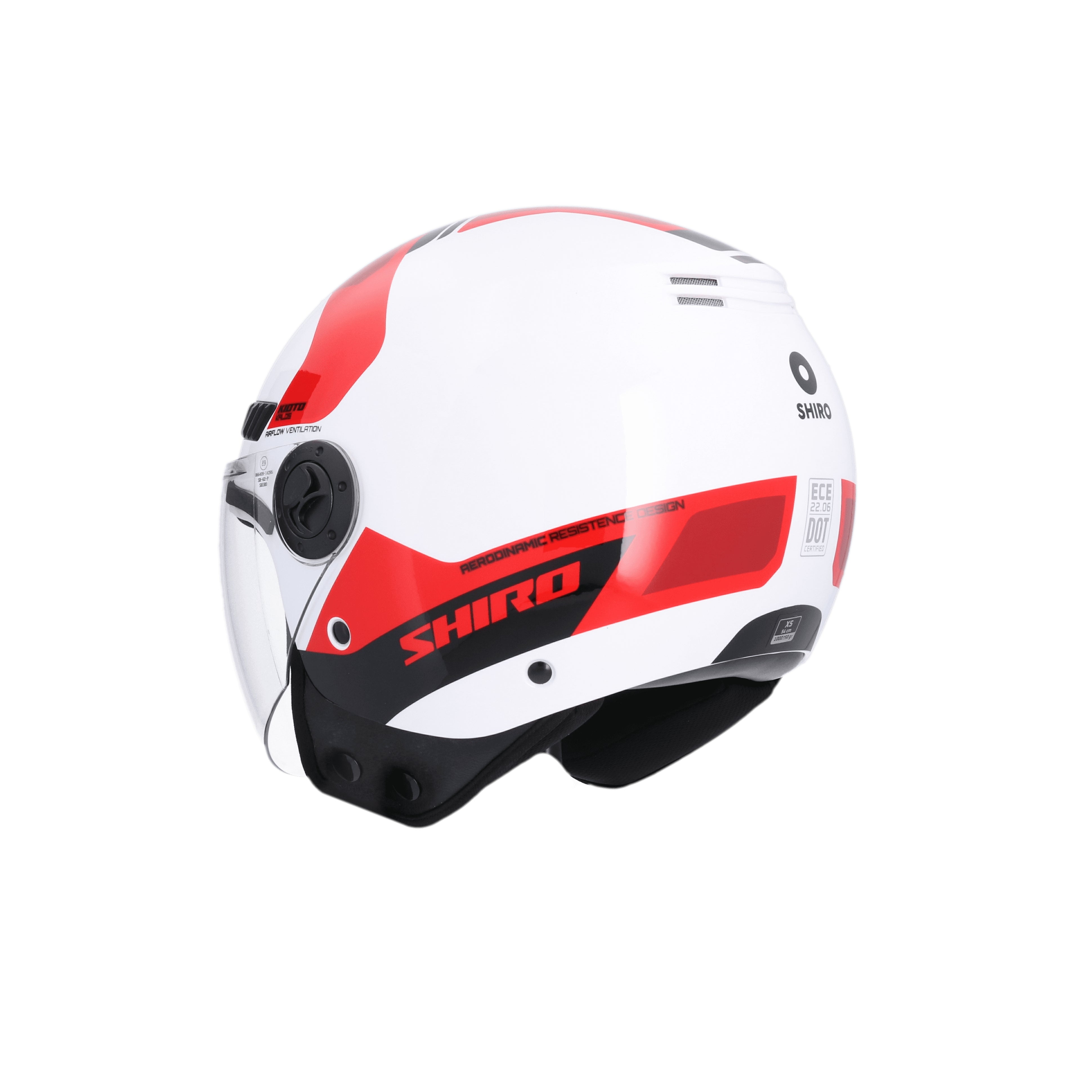 SHIRO CASCO KIOTO KALOS BLANCOROJO