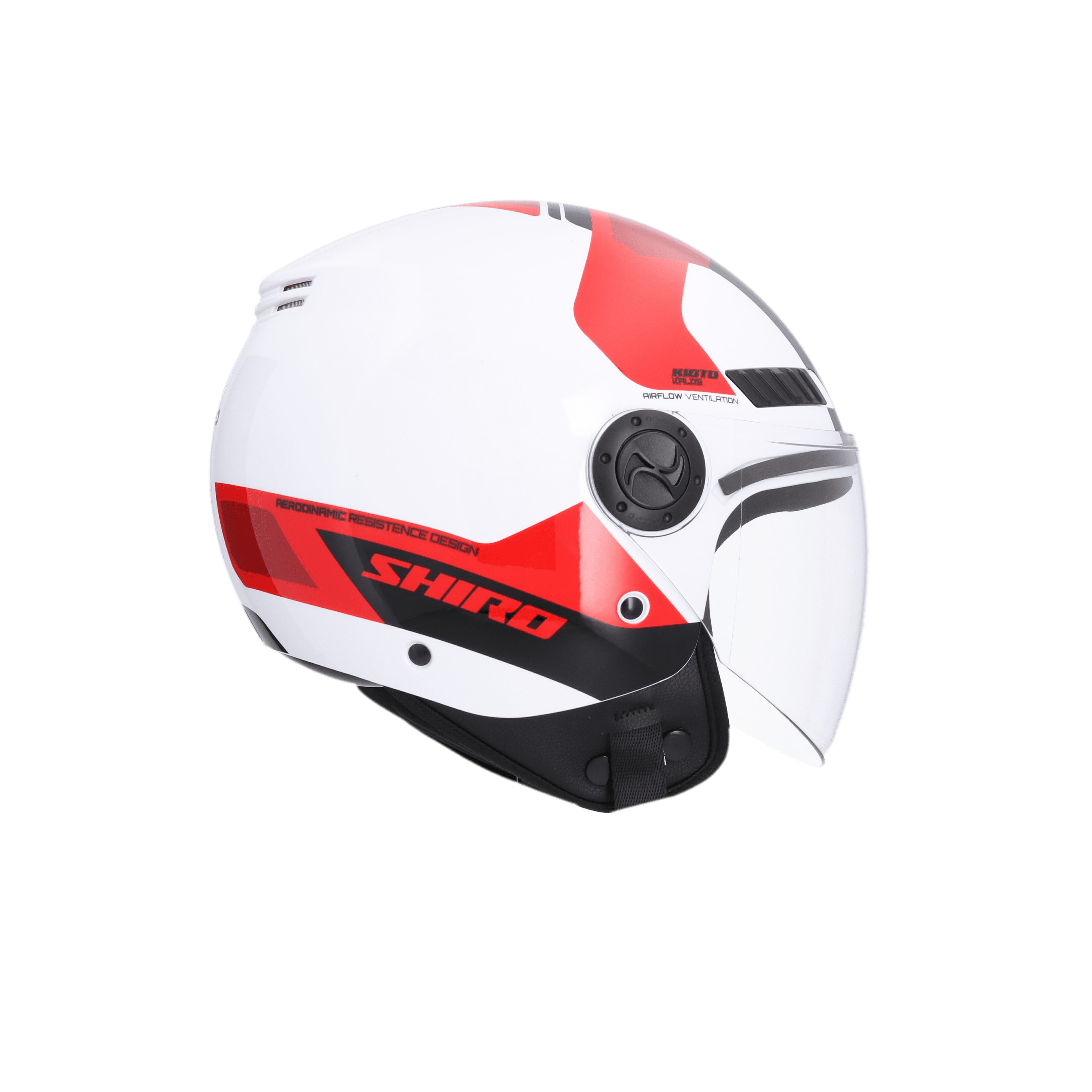 SHIRO CASCO KIOTO KALOS BLANCOROJO