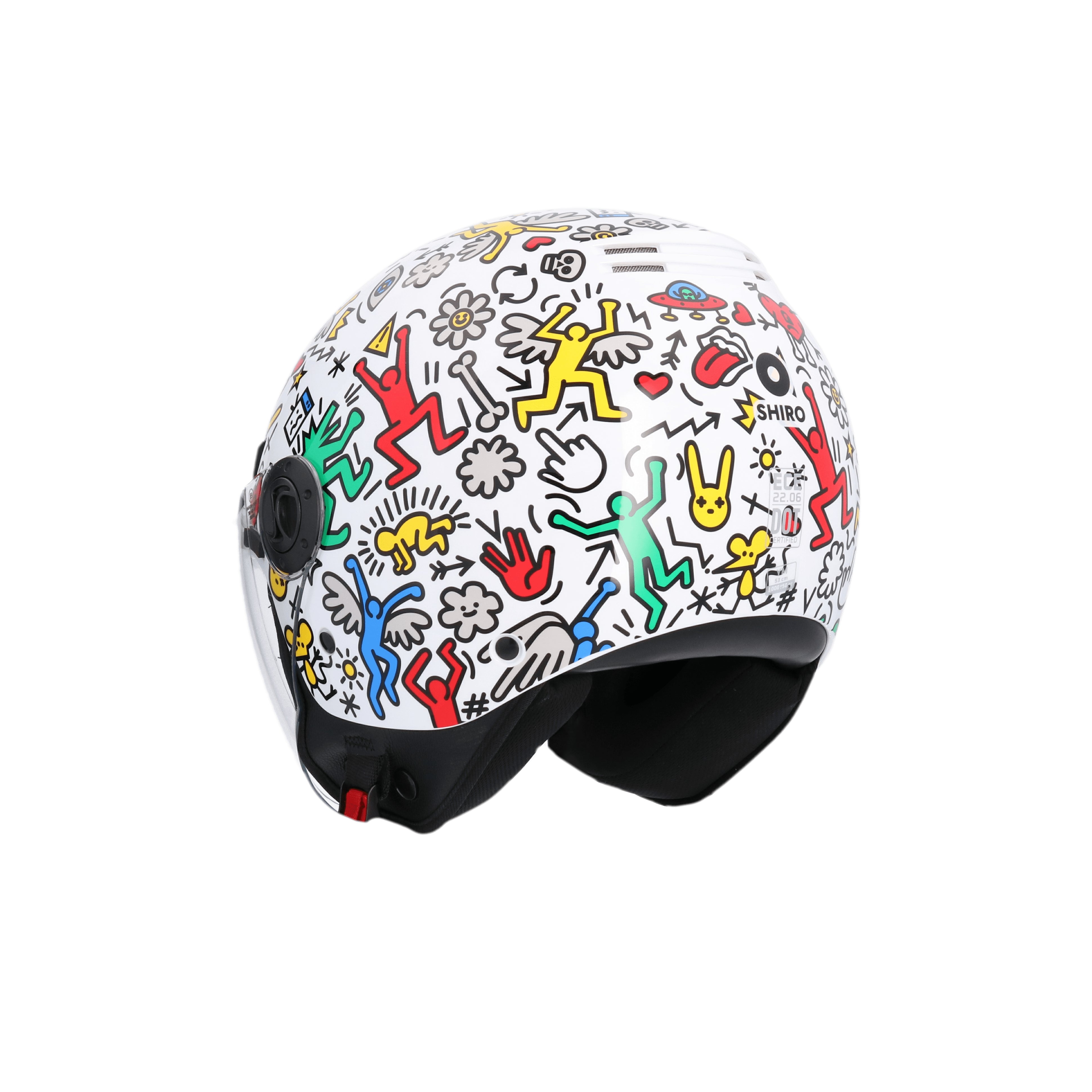 SHIRO CASCO KIOTO DOODLE LIVE MULTICOLOR - SECURTEX MOTOR S.L (t/a MaximoMoto)