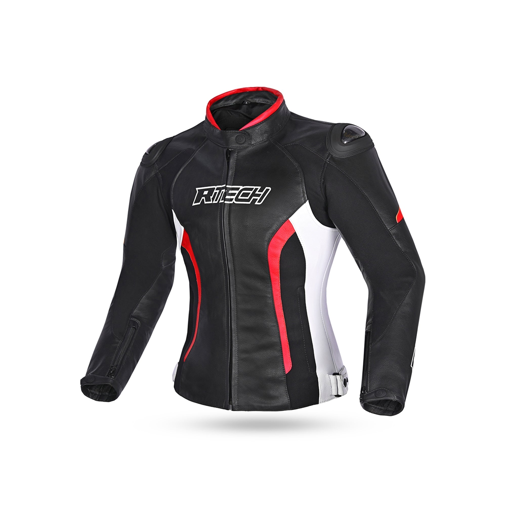 R-TECH - Chaqueta Tom Rider Lady Negro/Blanco/Rojo - SECURTEX MOTOR S.L (t/a MaximoMoto)