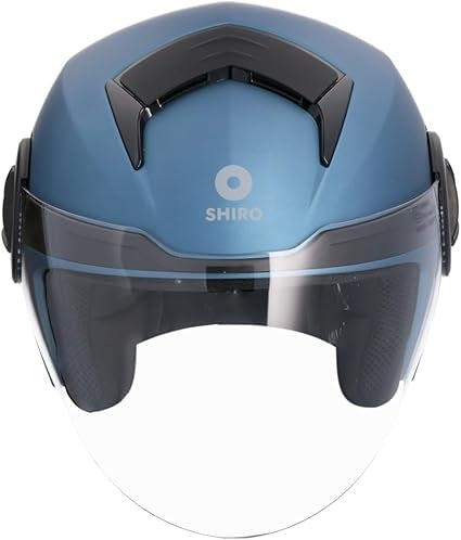 SHIRO CASCO ATENAS MONOCOLOR AZUL MATE - SECURTEX MOTOR S.L (t/a MaximoMoto)