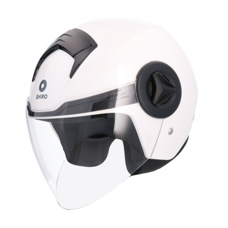 SHIRO CASCO ATENAS MONOCOLOR BLANCO PERLA - SECURTEX MOTOR S.L (t/a MaximoMoto)