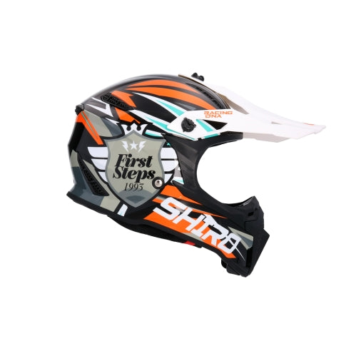 SHIRO CASCO DUNE IMPACT NEGRO_NARANJA FLUOR - SECURTEX MOTOR S.L (t/a MaximoMoto)