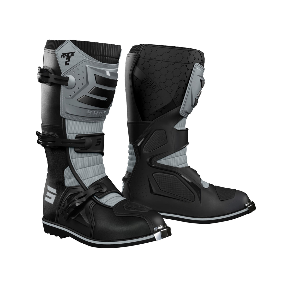 SHOT RACE 2 BOTAS DE MOTOCROSS BLACK_GREY - 39 - BOTAS