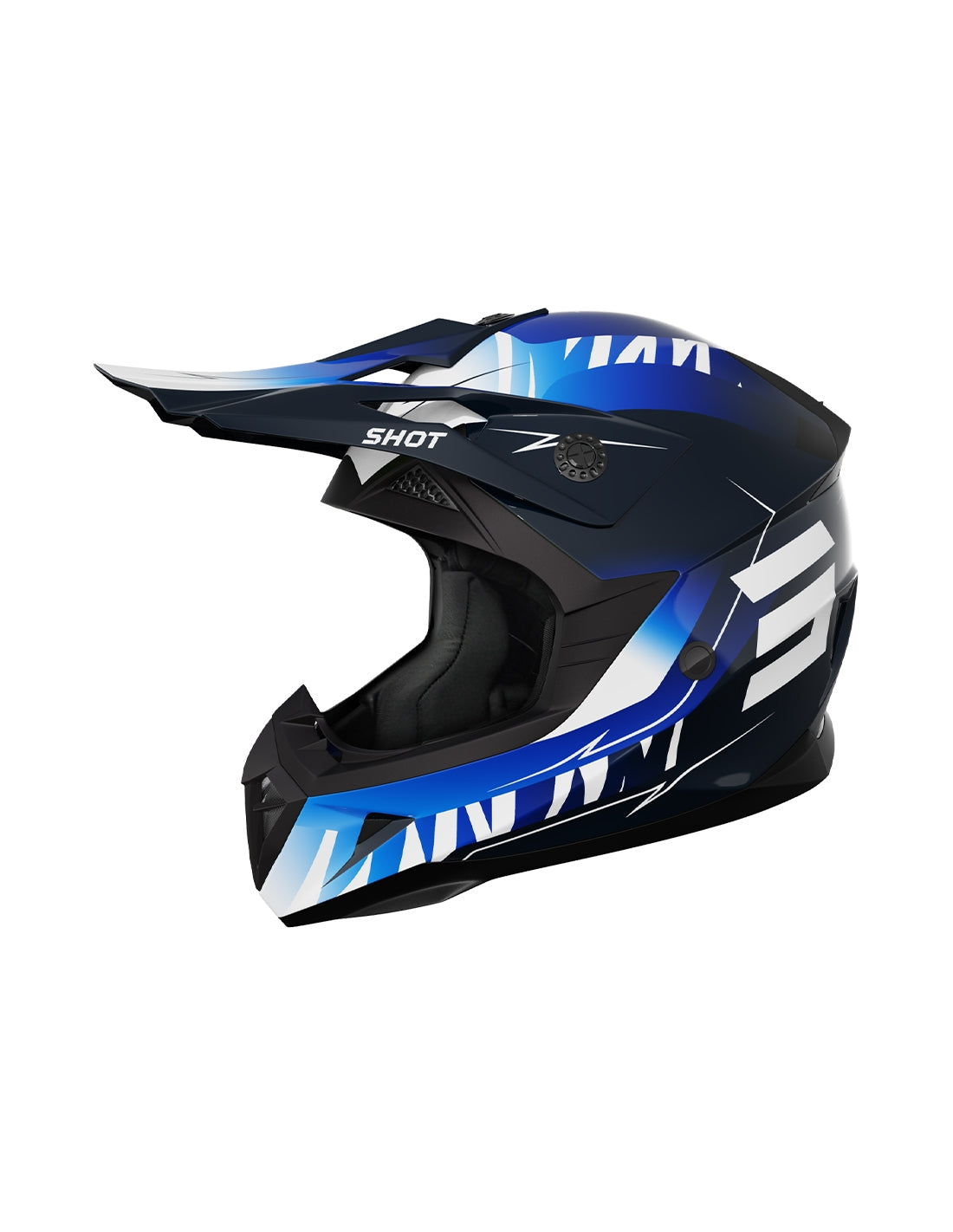 CASCO SHOT PULSE KID X-TREM BLUE_GLOSSY YS