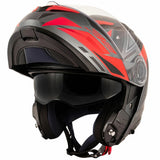 KAPPA KV32 TRONG Moto Modular Casco Titanio Rojo - CASCO