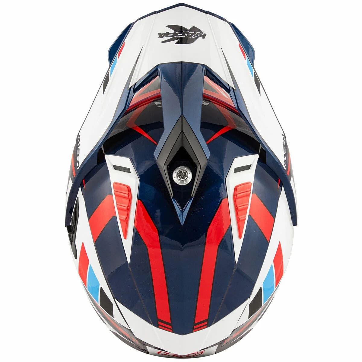 KAPPA KV30 EVO Moto Aventura Casco White Azul Rojo - CASCO