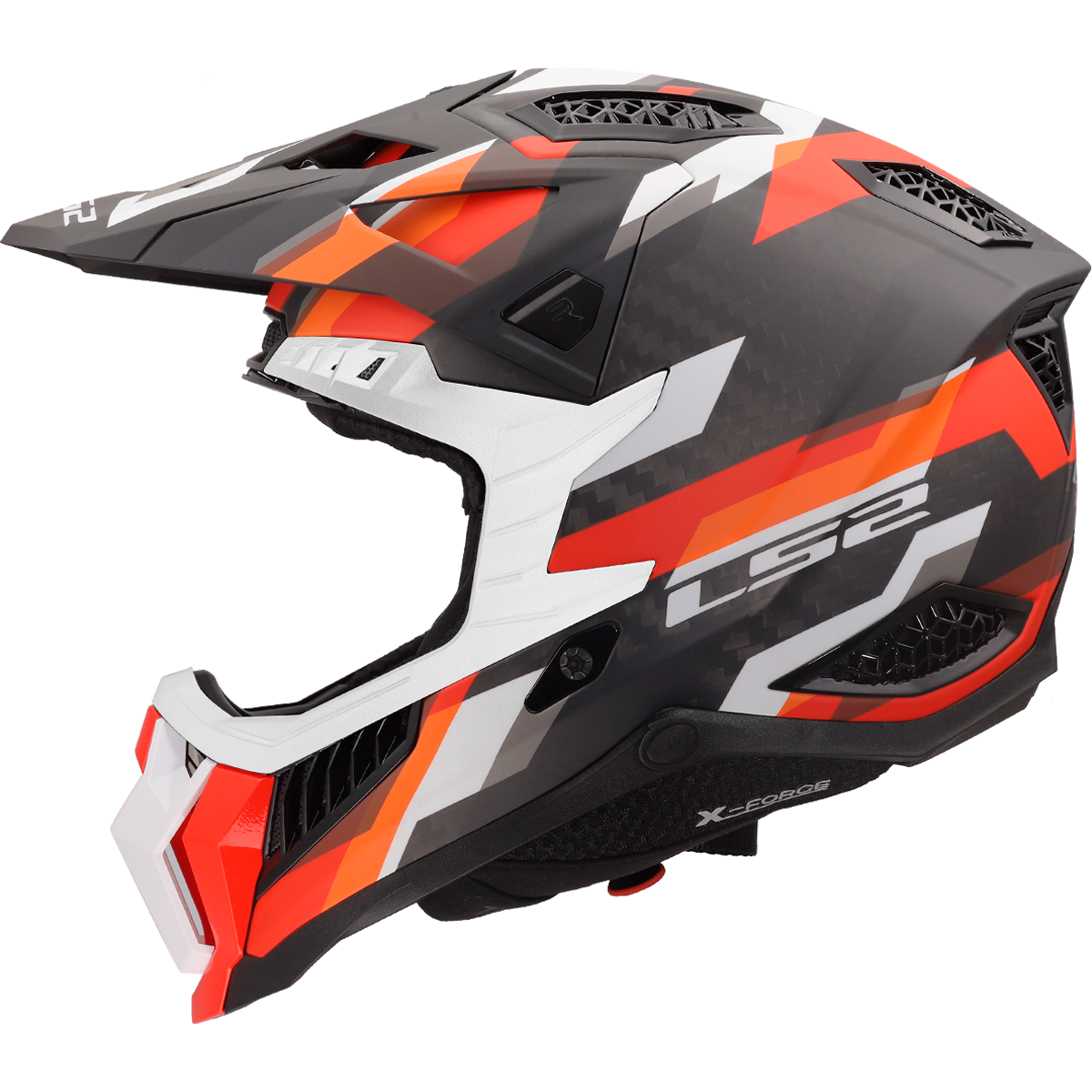 LS2 MX703 X-FORCE PHANTOM CASCO DE MOTO NARANJA ROJO