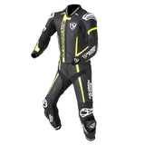 MUGENRACE MNR-1911 Traje Cuero Mucho Negro Amarillo Blanco