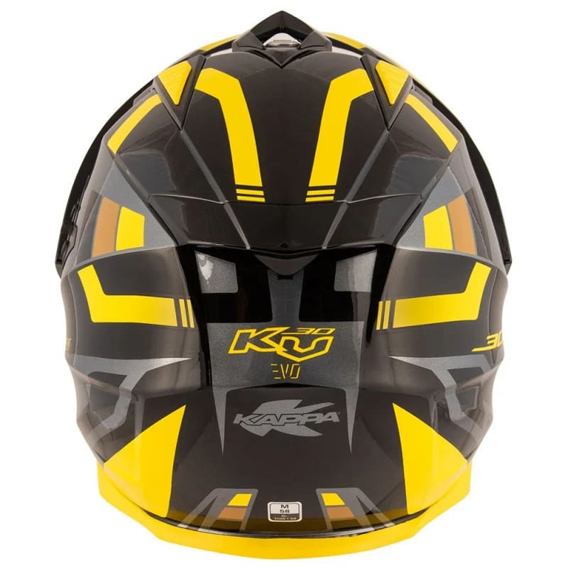 KAPPA KV30 EVO Moto Enduro Casco Negro Titanio Amarillo - CASCO