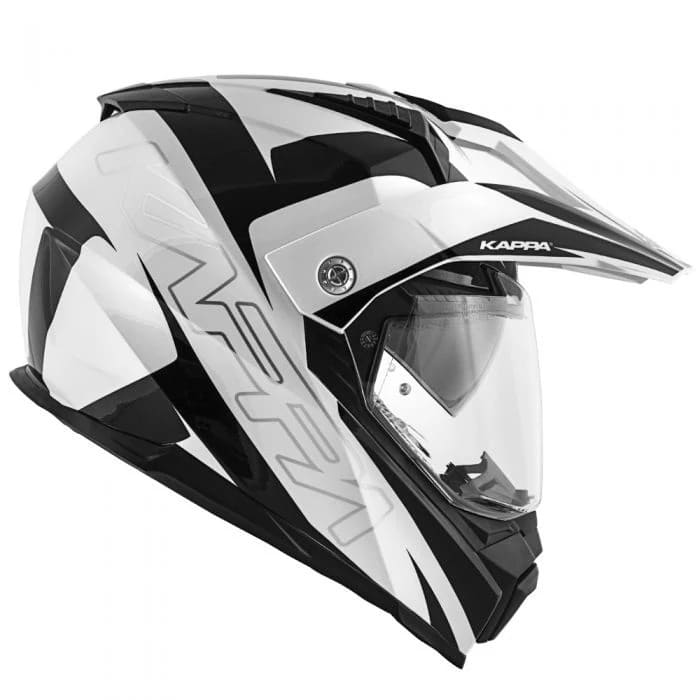 KAPPA KV30 Flash Moto Aventure Casco Blanco Negro - CASCO