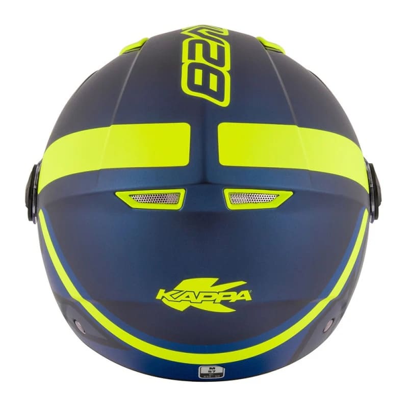 KAPPA KV40 Hawaii Scooter Cara Abierta Casco Azul Mate Amarillo - CASCO