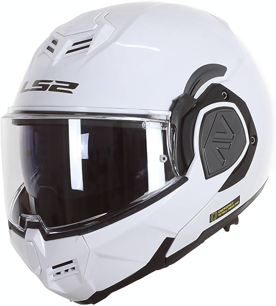 LS2 FF906 ADVANT SOLID CASCO MODULAR DE MOTOCICLETA BLANCO