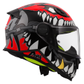 LS2 FF812 KID PUNK CASCO DE MOTO GRIS ROJO
