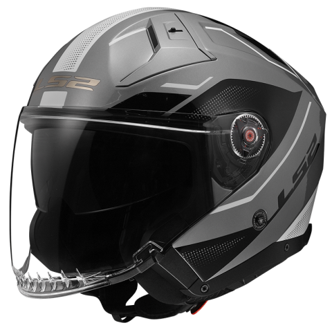 LS2 OF603 INFINITY II VEYRON CASCO DE MOTO GL.GRIS BLANCO