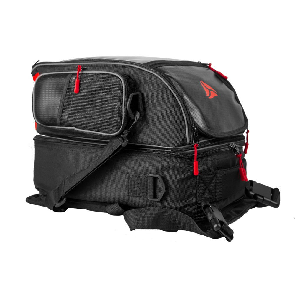 R-TECH - Mochila Piel/Textil Big Vince  Rojo - SECURTEX MOTOR S.L (t/a MaximoMoto)