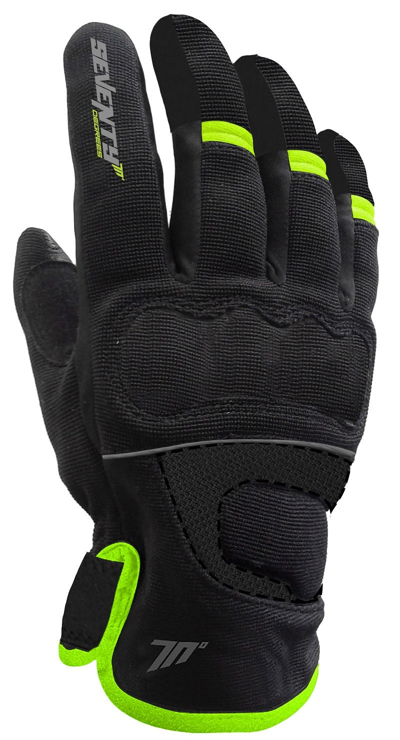 SEVENTY DEGREES SD-C45 INVIERNO GUANTE DE MOTO URBAN MUJER NEGRO AMARILLO
