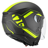 CGM 126G IPER CITY Casco Jet De Moto Negro Amarillo Flouro