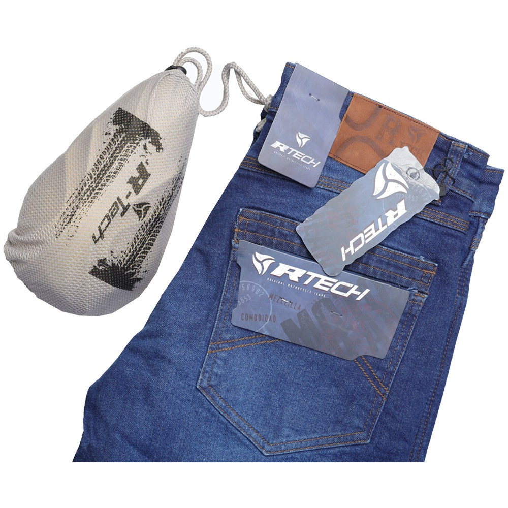 R-TECH - Pantalón Jeans Brock Azul Vaquero - SECURTEX MOTOR S.L (t/a MaximoMoto)