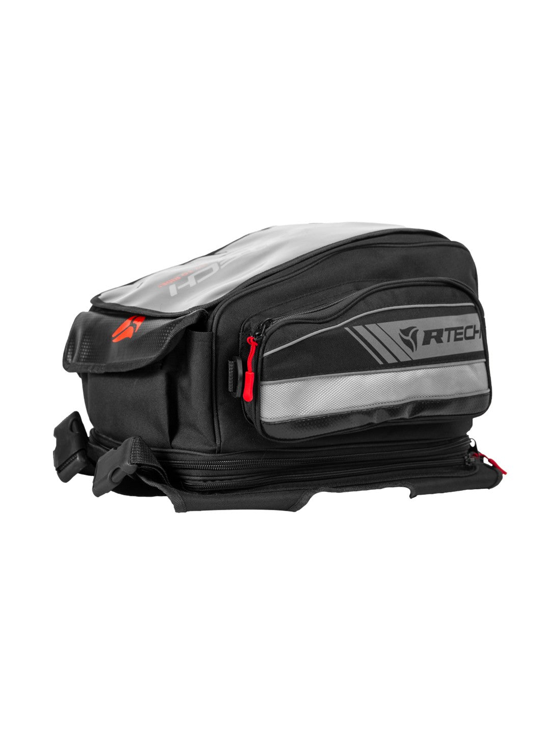 R-TECH - MOCHILA PIEL/TEXTIL BIG MILO TANK GRIS - SECURTEX MOTOR S.L (t/a MaximoMoto)