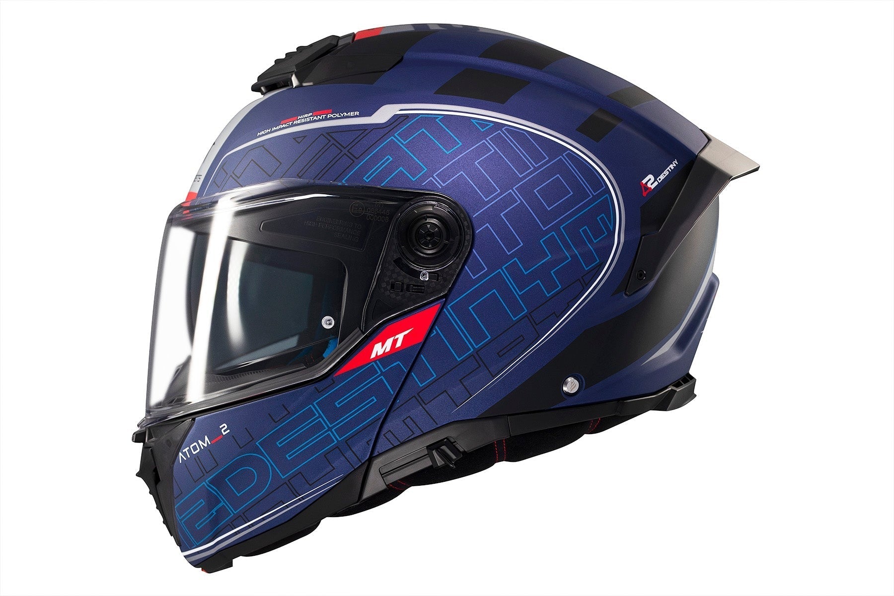 MT Atom 2 Sv Destiny C7 mate Casco de moto abatible para turismo