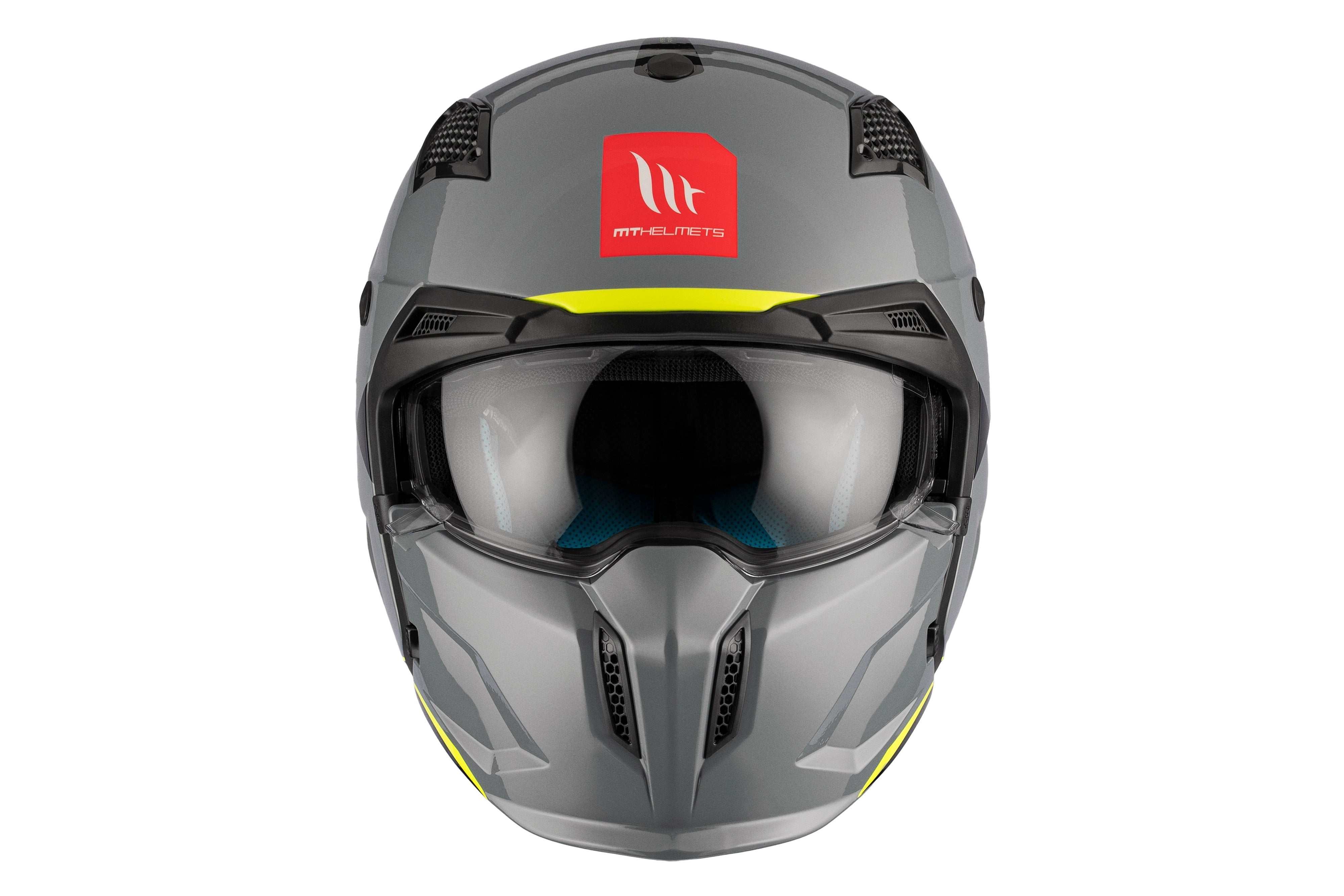 MT Streetfighter S SV Solid A22 gris brillante Casco de moto modular - CASCO