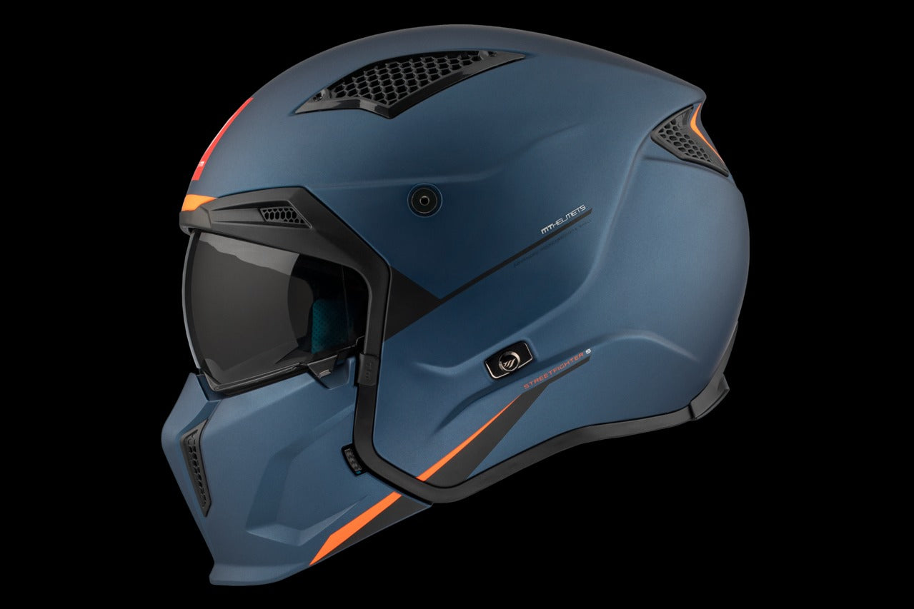 MT Streetfighter S SV SOLID A7 azul mate Casco modular deportivo - CASCO