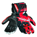 SEVENTY SD-R24 PISTA Guantes De Cuero Para Moto Para Hombre Negro Rojo
