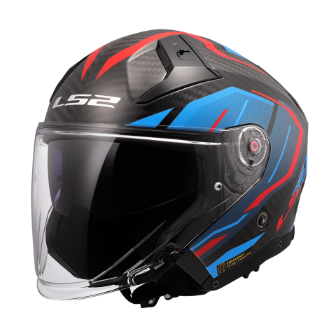 LS2 OF603 INFINITY II C CASCO DE MOTO URUS AZUL ROJO