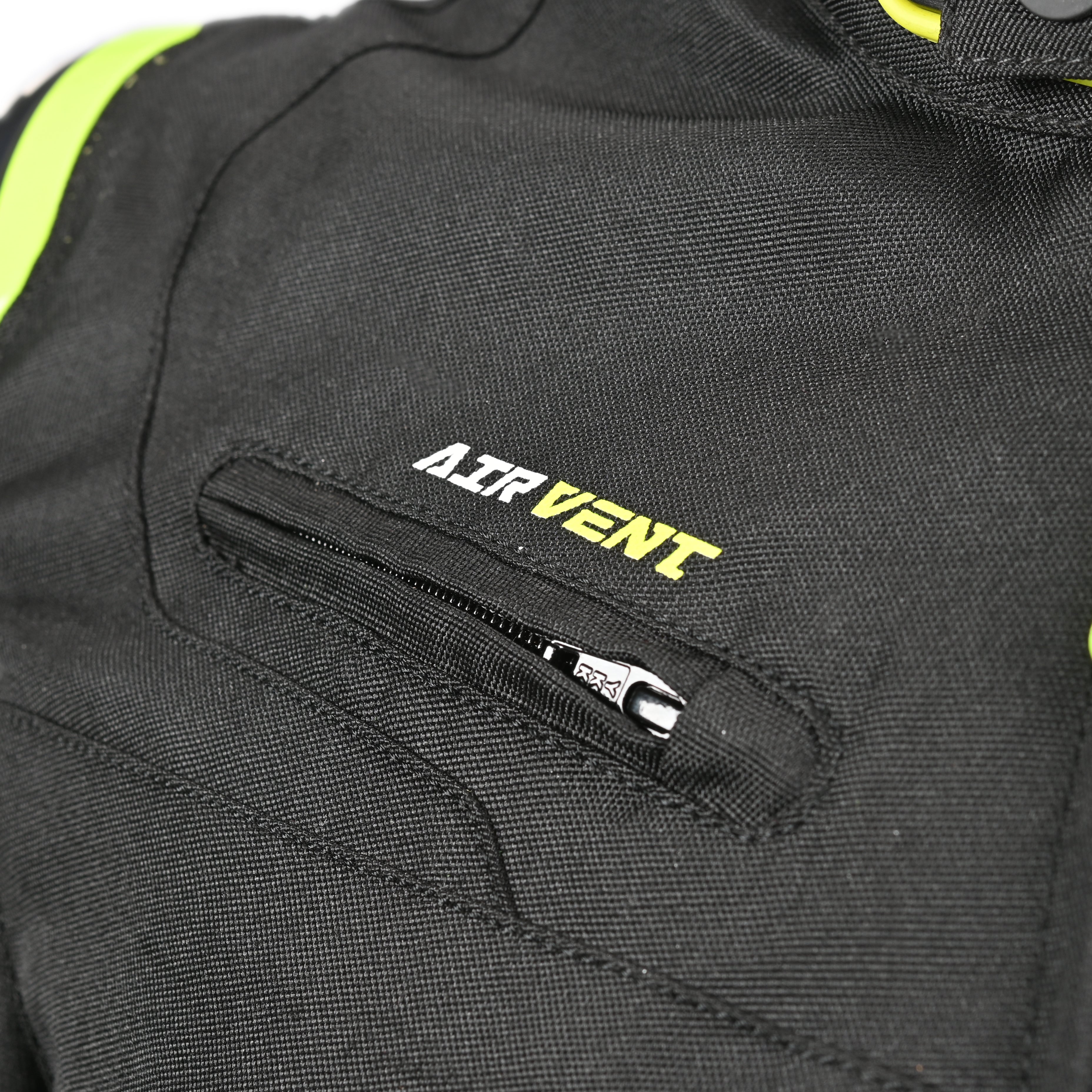 R-TECH Chaqueta Textil Knight Rider (Short) Negro/Antracita/Amarillo - CHAQUETA