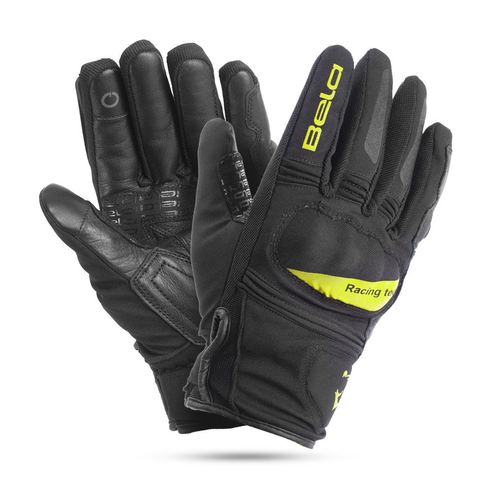 BELA - Guante Textil Boom Winter WP Negro/Amarillo Fluor - SECURTEX MOTOR S.L (t/a MaximoMoto)