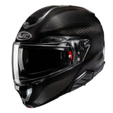 Casco de motocicleta modular abatible HJC RPHA 91 en color negro carbono
