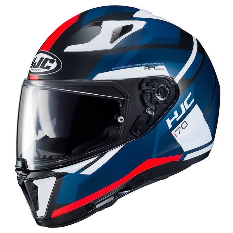 HJC I70 Casco Moto Integral Elim MC1SF Doble Visera Azul Rojo