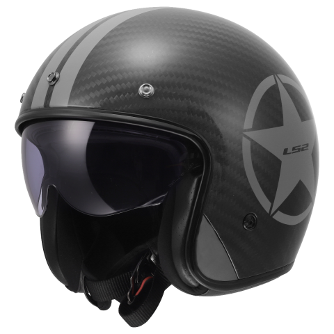 LS2 OF601 BOB II C STAR CASCO DE MOTO GRIS