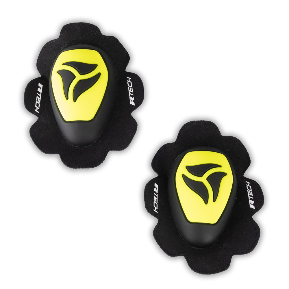 R-TECH - Protección Rodilla Knee Slider Negro/Amarillo Fluor - SECURTEX MOTOR S.L (t/a MaximoMoto)