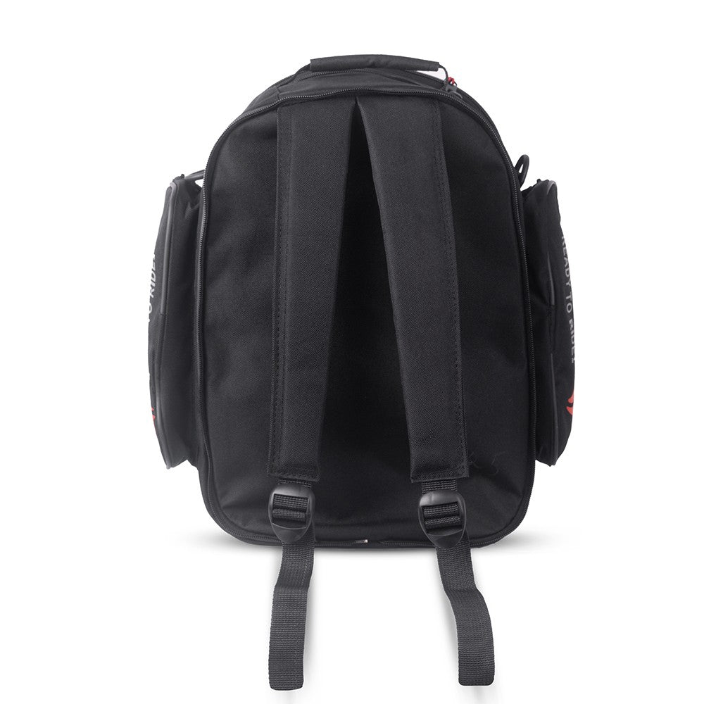 R-TECH - Mochila Piel/Textil Trip - M / Negro