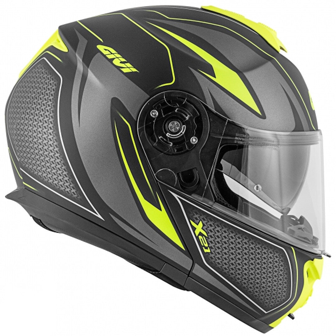 GIVI CASCO MOD X21/CHALLENGER C/PLD/GLOBE NEGRO-MT/YELLOW - SECURTEX MOTOR S.L (t/a MaximoMoto)