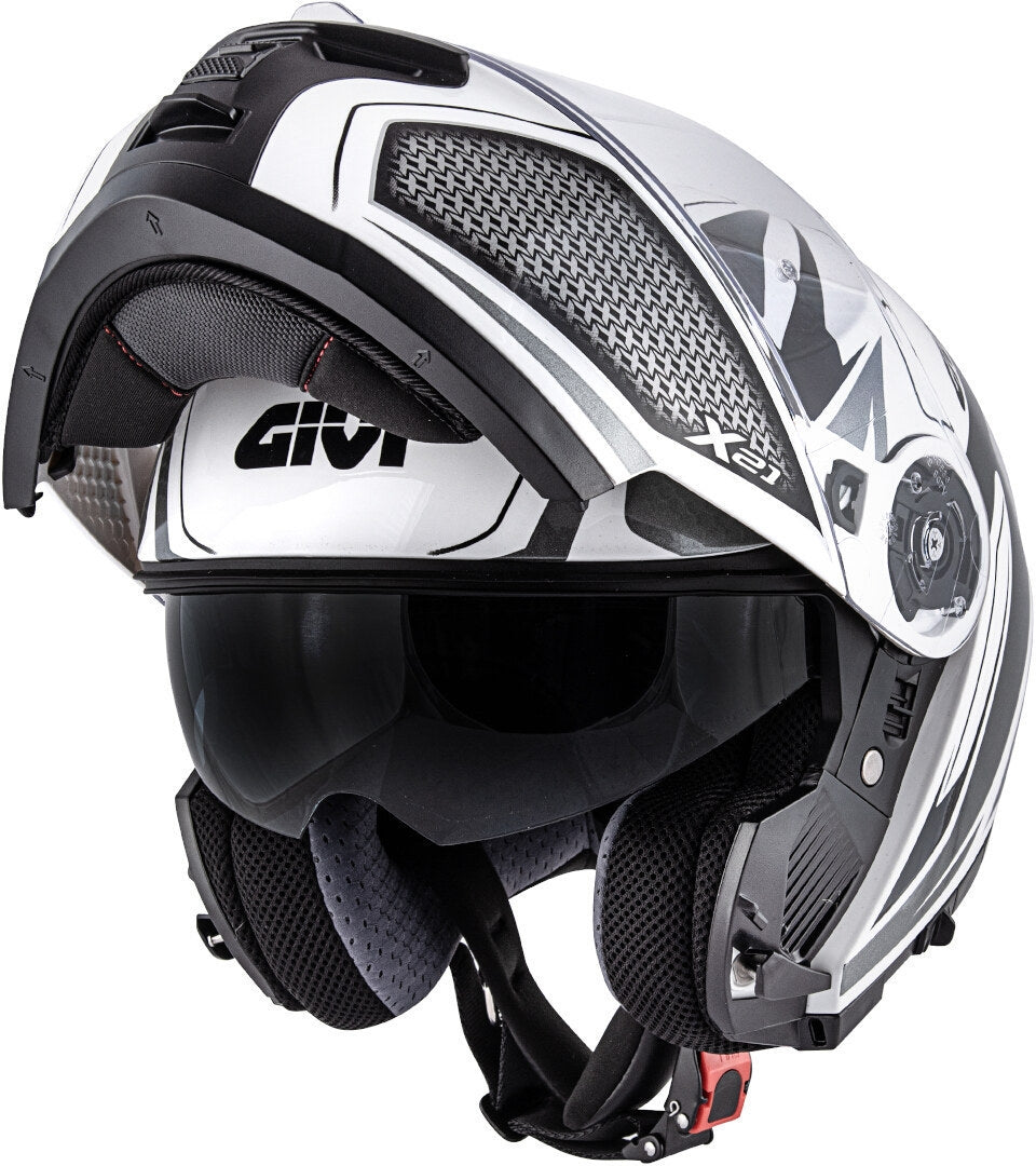 GIVI CASCO MOD X21/CHALLENGER C/PL.D/GLOBE BLANCO/NEGRO - SECURTEX MOTOR S.L (t/a MaximoMoto)