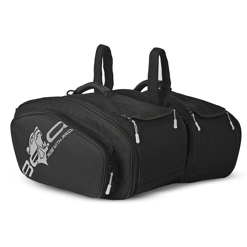 BELA - Mochila Piel/Textil Lever Negro - SECURTEX MOTOR S.L (t/a MaximoMoto)