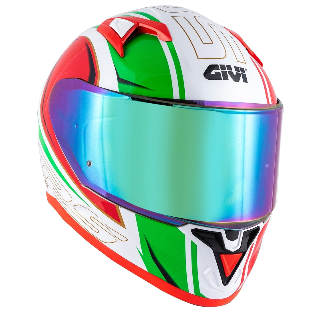 GIVI CASCO FULL 506/STOCCARDA.D/BLADES BLANCO/VERDE/ROJO - SECURTEX MOTOR S.L (t/a MaximoMoto)