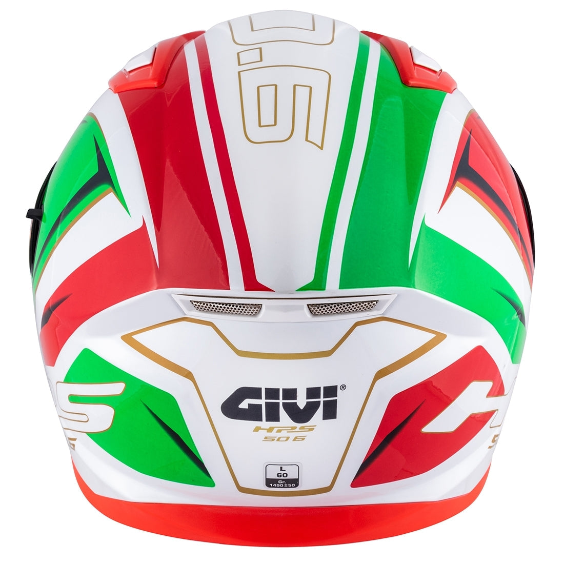 GIVI CASCO FULL 506/STOCCARDA.D/BLADES BLANCO/VERDE/ROJO - SECURTEX MOTOR S.L (t/a MaximoMoto)